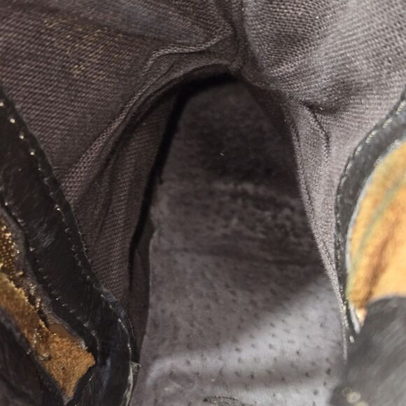 Steve Madden Womens Size 7.5M Brown Leather Biker Cognac Moto Zip Lug Sole Boots - Picture 11 of 12